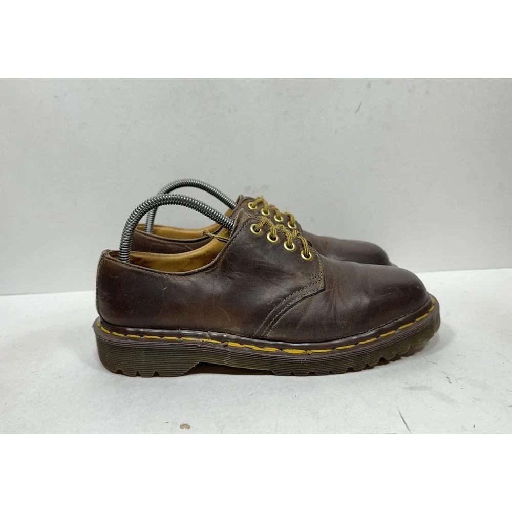 Vintage Dr. Martens 1561 Made in England Brown Leather Oxford Mens Sz 8 US / 7UK